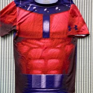 Under Armour Heatgear Superhero Red & Purple Men's Compression Shirt Size Large